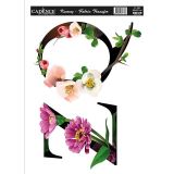 Aladine Transferový obrázek na textil Cadence 25x35 cm / Písmena Z, Q