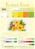 Leane Flower Foam Speciální pěnová guma A4 - žluté barvy 6 ks