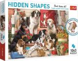 TREFL Trefl Puzzle Hidden Shapes - Psí zábava / 1043 dílků