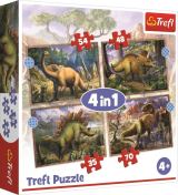 TREFL Trefl Puzzle Zajímaví dinosauři 4v1