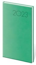 Helma365 Diář 2023 Print - světle zelená, týdenní, kapesní