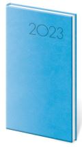 Helma365 Diář 2023 Print - světle modrá, týdenní, kapesní