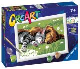 Ravensburger Ravensburger CreArt - Spící pes a kočka