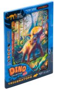 Unidragon Unidragon dřevěné puzzle Dinosaurus -Triceratops