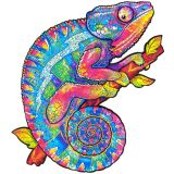 Unidragon Unidragon dřevěné puzzle - Chameleon velikost L