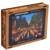Unidragon Unidragon dřevěné puzzle - Večerní Amsterodam velikost L