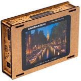 Unidragon Unidragon dřevěné puzzle - Večerní Amsterodam velikost S
