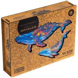 Unidragon Unidragon dřevěné puzzle - Velryby velikost L