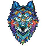 Unidragon Unidragon dřevěné puzzle - Vlk velikost M
