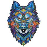 Unidragon Unidragon dřevěné puzzle - Vlk velikost S