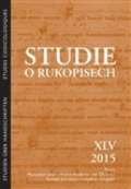 Masaryk�v �stav AV �R Studie o rukopisech XLV/2015