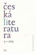 stav pro eskou literaturu AV esk literatura 5/2015