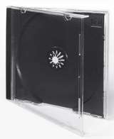 Obal CD jewel box čirý + černý tray - EU