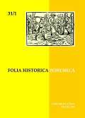 Historick stav AV R, v.v.i. Folia Bohemica Historica 31/1