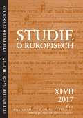 Masarykv stav AV R Studie o rukopisech 47