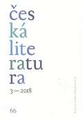 stav pro eskou literaturu AV esk literatura 3/2018