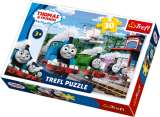 TREFL Mašinka Tomáš - Závody na kolejích: Puzzle 30 dílků