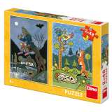 Dino Josef Lada - Pohádky: puzzle 2x48 dílků