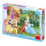 Dino Disney Princezny - Volné odpoledne: puzzle 3x55 dílků