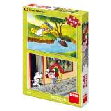Dino Víla Amálka a Káťa a Škubánek: puzzle 2x48 dílků