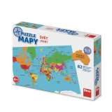 Dino Puzzle mapy svět: puzzle 82 dílků