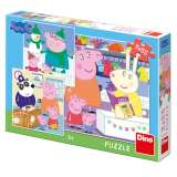 Dino Peppa Pig - Veselé odpoledne: puzzle 3x55 dílků