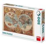 Dino Mapa světa historická: puzzle 500 dílků