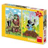 Dino Krtek na mýtině: puzzle 2x48 dílků