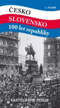 Kartografie Praha esko Slovensko 100 let republiky 1:950 000