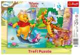 TREFL Puzzle Medvídek Pú: Hledání pokladu 15 dílků