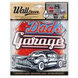Argus Wall decor Retro Dads Garage - samolepící svítící dekorace 18x23 cm