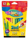 Colorino Fixy trojhrann oboustrann ttcov a tenk hrot 12 barev