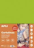 APLI Barevn papr A4 170 g fluo-zelen 50 ks