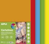 APLI Barevn papr A4 170 g - mix sytch barev 50 ks