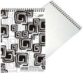 BOBO BLOK Blok BLACK & WHITE s horní plastovou spirálou A4, linka, 50 listů