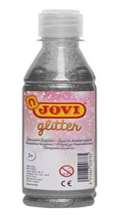Jovi JOVI temperová barva glittrová 250 ml v lahvi stříbrná