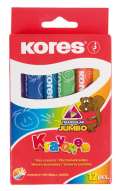 Kores Kores KRAYONES - voskové pastelky trojhranné JUMBO 12 barev