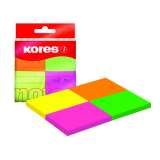 Kores Kores Neonové bločky Multicolour 40x50 mm ve 4 barvách