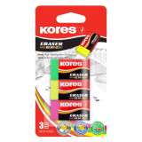 Kores Kores Pryž KE30 NEON barevný mix 40 x21 x 10 mm 3 ks