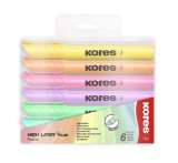 Kores Kores HIGH LINER PLUS mix 6 pastelových barev