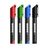Kores Kores K-MARKER Permanentní popisovač, kulatý hrot 3 mm, mix 4 barev