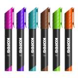 Kores Kores K-MARKER Permanentní popisovač, kulatý hrot 3 mm, mix 6 barev