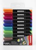 Kores Kores K-MARKER Permanentní popisovač, kulatý hrot 3 mm, mix 10 barev
