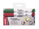 Kores Kores K-MARKER Popisovač na bílé tabule a flip charty, kulatý hrot 3 mm, mix 4 barev