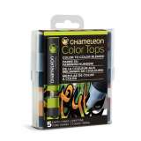 Chameleon Set Chameleon Color Tops, 5ks - zemité tóny