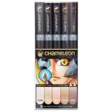 Chameleon Set Chameleon tónovací fixy, 5ks - tělové tóny