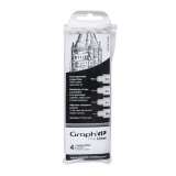 Graph'it Graph´it sada tenkých popisovačů, 4ks - Black