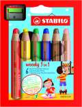 Stabilo STABILO woody 6 ks poudro s ořezávátkem