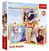 TREFL Ledové království 2 - Síla Anny a Elsy: Puzzle 3v1