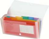 Office Crystal taška na dokumenty 260 x 140 mm PP - transparentní 7 kapes